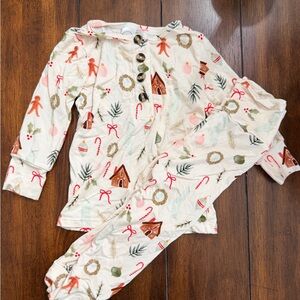 Lou Lou & Company Festive Gingerbread Kids Pajama Set